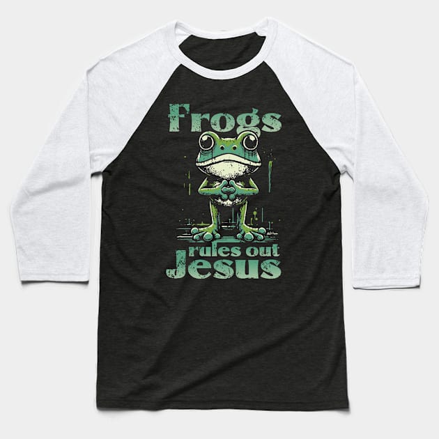 Frogs Rules Out Jesus Baseball T-Shirt by Trendsdk